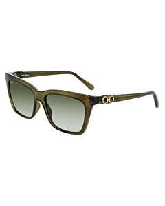 Salvatore Ferragamo 55 mm Green Sunglasses