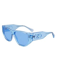 Salvatore Ferragamo 56 mm Transparent Azure Sunglasses