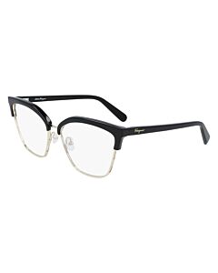 Salvatore Ferragamo 57 mm Black/Gold Eyeglass Frames