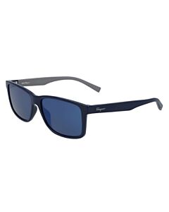 Salvatore Ferragamo 57 mm Blue/Grey Sunglasses