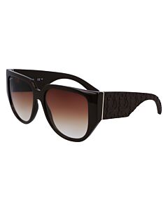 Salvatore Ferragamo 57 mm Dark Brown Sunglasses