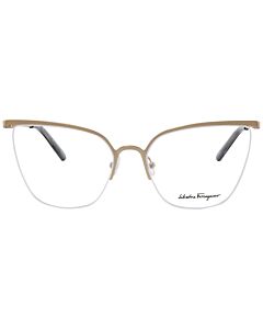 Salvatore Ferragamo 57 mm Matte Light Gold Eyeglass Frames