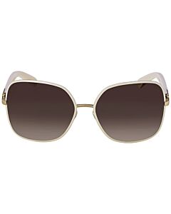 Salvatore Ferragamo 59 mm Light Gold / Ivory Sunglasses
