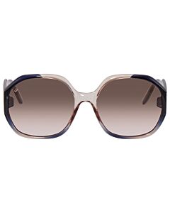 Salvatore Ferragamo 60 mm Grey Rose Gradient Sunglasses