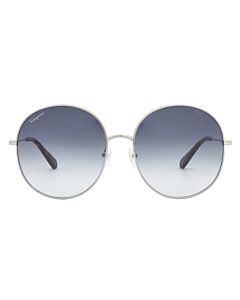 Salvatore Ferragamo 60 mm Shiny Silver Sunglasses