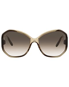Salvatore Ferragamo 61 mm Khaki Brown Gradient Sunglasses