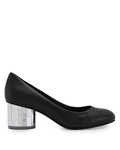 Salvatore Ferragamo Ladies Black Farrah Mirrored Heel Pump Shoes