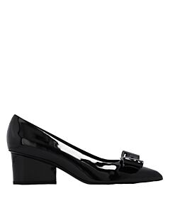 Salvatore Ferragamo Ladies Black Patent Leather Viva Pump Shoe
