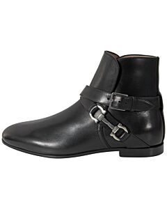Salvatore Ferragamo Men's Black Twist Leather Boots