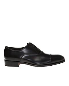 Salvatore Ferragamo Men's Luce Black Smooth Leather Oxford Shoes