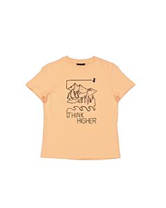 Save The Duck Kids Papaya Orange Think Higher Printed T-Shirt
