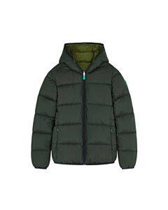 Save The Duck Kids Pine Green Tom Reversible Hooded Jacket