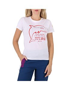 Save The Duck Ladies White Kelsey Dolphin T-shirt