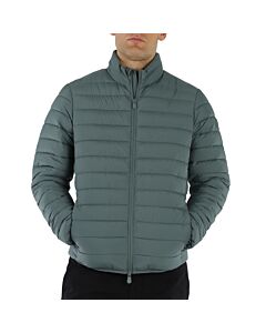Save The Duck Men's Lead Green Quilted Padded Jacket, Size Large