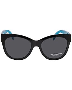 Skechers 54 mm Shiny Black Sunglasses