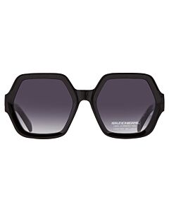 Skechers 57 mm Shiny Black Sunglasses