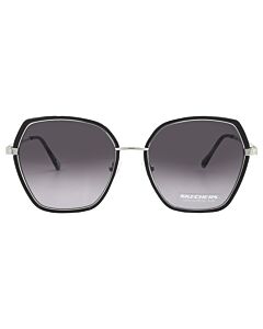 Skechers 58 mm Shiny Black Sunglasses