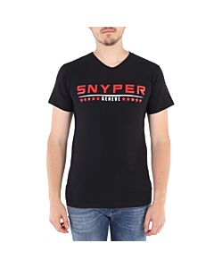Snyper Men's Black/ Red T-Shirt