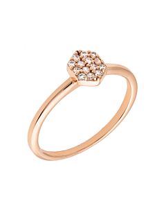 Sole du Soleil Daffodil Collection Women's 18k RG Plated Stackable Fashion Ring