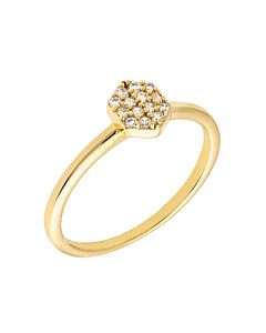 Sole du Soleil Daffodil Collection Women's 18k YG Plated Stackable Fashion Ring