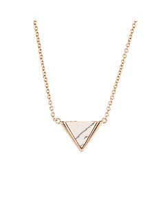 Sole du Soleil Lupine Collection Women's 18k RG Plated Marble Triangle Fashion Necklace