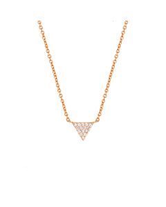Sole du Soleil Lupine Collection Women's 18k RG Plated Triangle Fashion Necklace