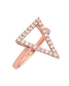 Sole du Soleil Lupine Collection Women's 18k RG Plated Triangle Fashion Ring