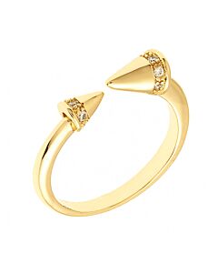 Sole du Soleil Lupine Collection Women's 18k YG Plated Spike Fashion Ring