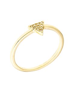 Sole du Soleil Lupine Collection Women's 18k YG Plated Stackable Triangle Fashion Ring