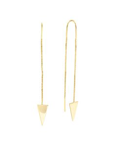Sole du Soleil Lupine Collection Women's 18k YG Plated Triangle Threader Fashion Earrings