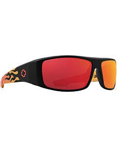 Spy LOGAN 61 mm Boo Johnson - Matte Black Orange Flames Sunglasses