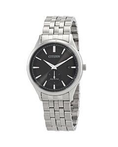 Stainless Steel Black Dial Watch