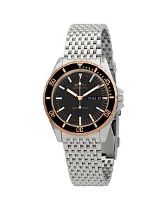 Men's Ocean Star Stainless Steel Black Dial Watch