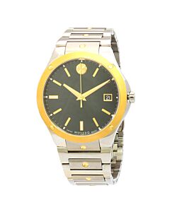 Men's Stainless Steel Black Sunray Dial Watch