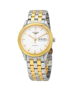 Stainless Steel & Plated Yellow Gold White Dial Watch