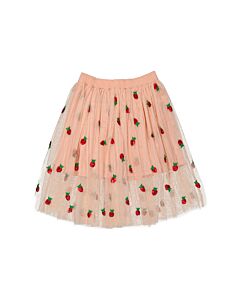 Stella McCartney Girls Strawberry Sequins Tulle Skirt