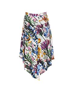 Stella Mccartney Ladies Asymmetric Floral Print Midi Skirt