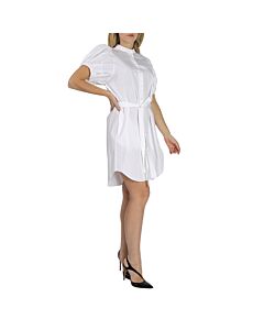 Stella McCartney White Organic Cotton-poplin Anastasia Shirt Dress