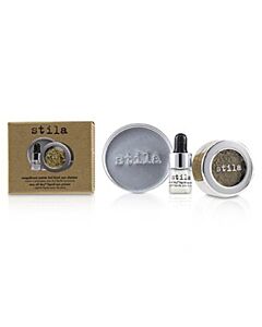 Stila Ladies Magnificent Metals Foil Finish Eye Shadow With Mini Stay All Day Liquid Eye Primer Vintage Black Gold Makeup 094800345331