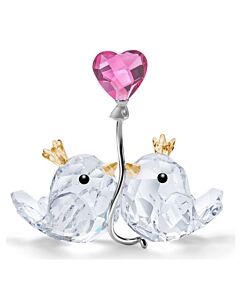 Swarovski Crystal With Love Heart Love Birds Ornament