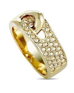 Swarovski Gallon Gold-Plated and Crystal Interlocking Band Ring