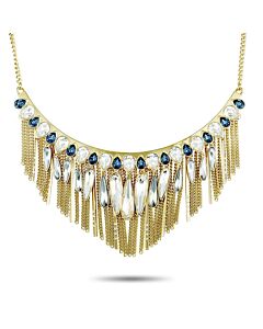 Swarovski Gipsy Yellow Gold Plated Crystal Necklace
