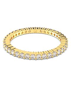 Swarovski Gold-Tone Round Cut Vittore Ring, Size 52