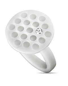 Swatch Moon Illusion Stainless Steel White Ceramic Crystal Ring