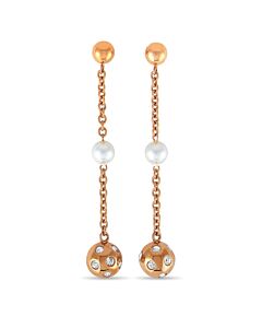 Swatch Spheric Move Stainless Steel and Crystal Push Back Earrings