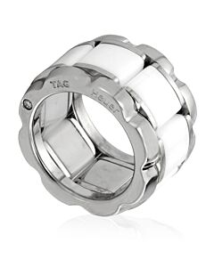 Tag Heuer Stainless Steel and Ceramic  0.007 ct Diamond Ring
