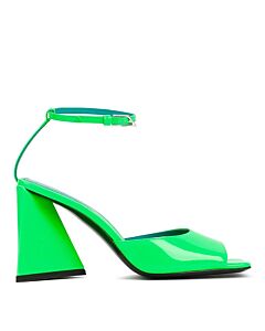 The Attico Ladies Fluo Emerald Piper Leather Sandals