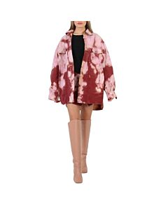 The Attico Ladies Pink/Bordeaux Elaine Short Coat