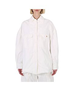 The Attico Ladies White Short Coat Shirt