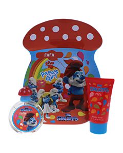 The Smurfs Papa by First American Brands for Kids - 2 Pc Gift Set 1.7oz EDT Spray, 2.5oz Bubble Bath